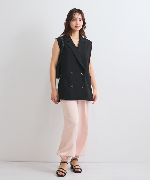 QUEENS COURT（クイーンズコート）の「サテンイージージョガーパンツ≪洗濯機で洗える≫（その他パンツ・レディース・ピンク/グリーン/ネイビー・M）」の16枚目の写真