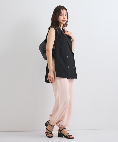 QUEENS COURT（クイーンズコート）の「サテンイージージョガーパンツ≪洗濯機で洗える≫（その他パンツ・レディース・ピンク/グリーン/ネイビー・M）」の17枚目の写真