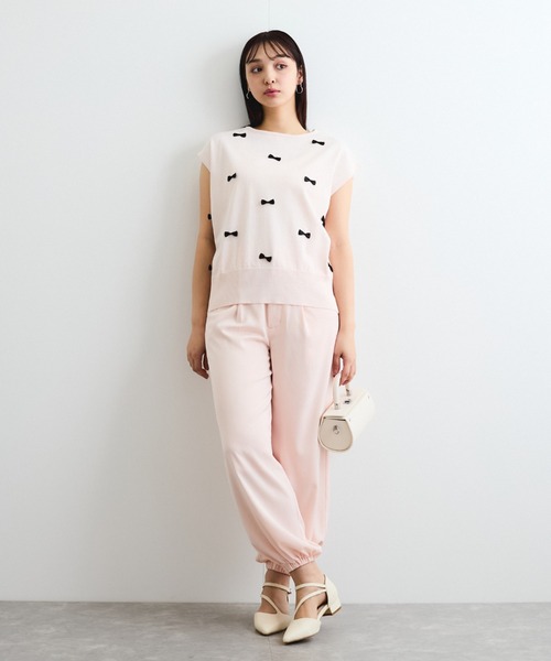 QUEENS COURT（クイーンズコート）の「サテンイージージョガーパンツ≪洗濯機で洗える≫（その他パンツ・レディース・ピンク/グリーン/ネイビー・M）」の22枚目の写真