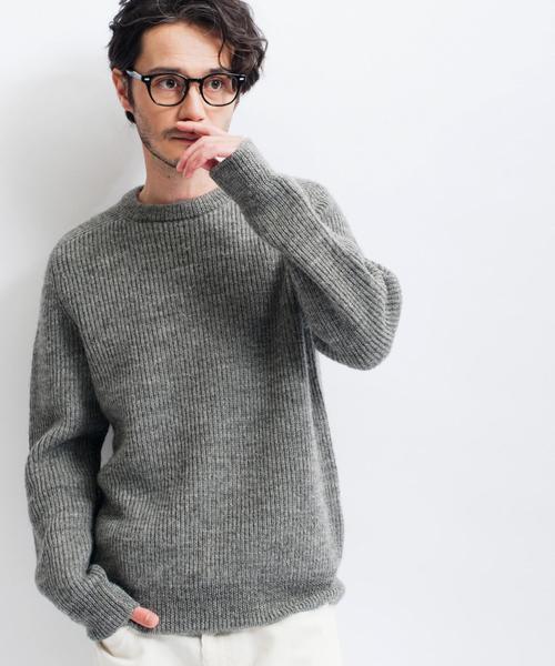 green label relaxing（グリーンレーベルリラクシング）の「SHEPLEY AZE RGLN C/N 5G ニット◆（ニット/セーター・メンズ・グレー/ネイビー/オフホワイト・X-LARGE/MEDIUM/LARGE/SMALL）」の3枚目の写真