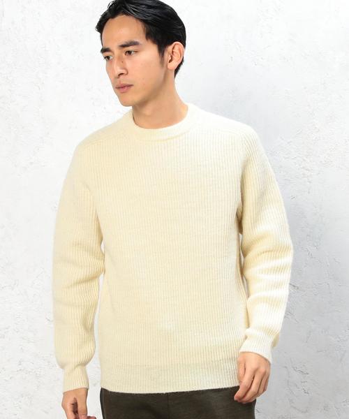 green label relaxing（グリーンレーベルリラクシング）の「SHEPLEY AZE RGLN C/N 5G ニット◆（ニット/セーター・メンズ・グレー/ネイビー/オフホワイト・X-LARGE/MEDIUM/LARGE/SMALL）」の2枚目の写真