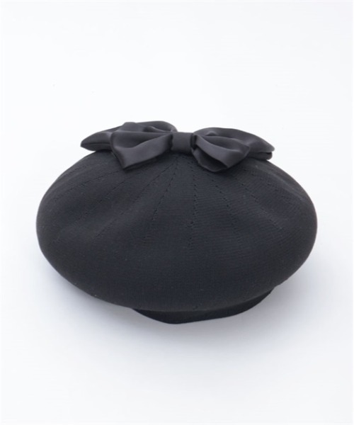 axes femme（アクシーズファム）の「リボンデザインサーモベレー（ハンチング/ベレー帽・レディース・ブラック/ベージュ/ホワイト・FREE）」の5枚目の写真