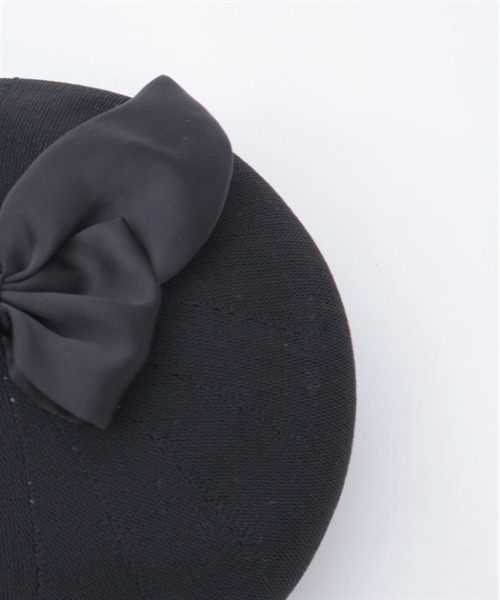 axes femme（アクシーズファム）の「リボンデザインサーモベレー（ハンチング/ベレー帽・レディース・ブラック/ベージュ/ホワイト・FREE）」の8枚目の写真