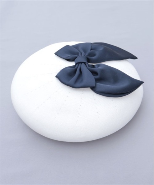 axes femme（アクシーズファム）の「リボンデザインサーモベレー（ハンチング/ベレー帽・レディース・ブラック/ベージュ/ホワイト・FREE）」の12枚目の写真