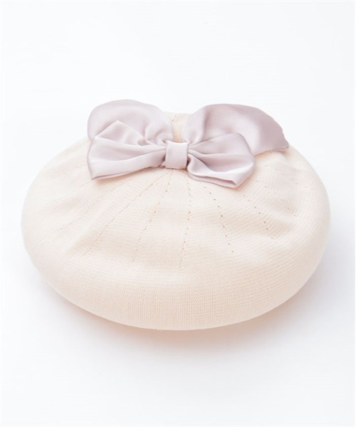 axes femme（アクシーズファム）の「リボンデザインサーモベレー（ハンチング/ベレー帽・レディース・ブラック/ベージュ/ホワイト・FREE）」の17枚目の写真