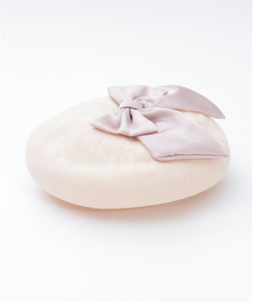 axes femme（アクシーズファム）の「リボンデザインサーモベレー（ハンチング/ベレー帽・レディース・ブラック/ベージュ/ホワイト・FREE）」の18枚目の写真