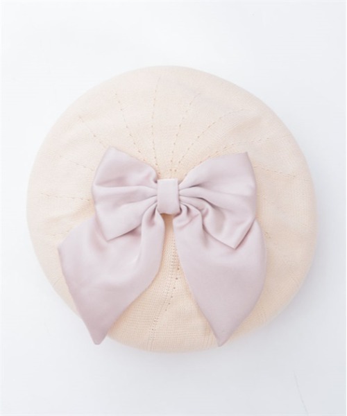 axes femme（アクシーズファム）の「リボンデザインサーモベレー（ハンチング/ベレー帽・レディース・ブラック/ベージュ/ホワイト・FREE）」の19枚目の写真