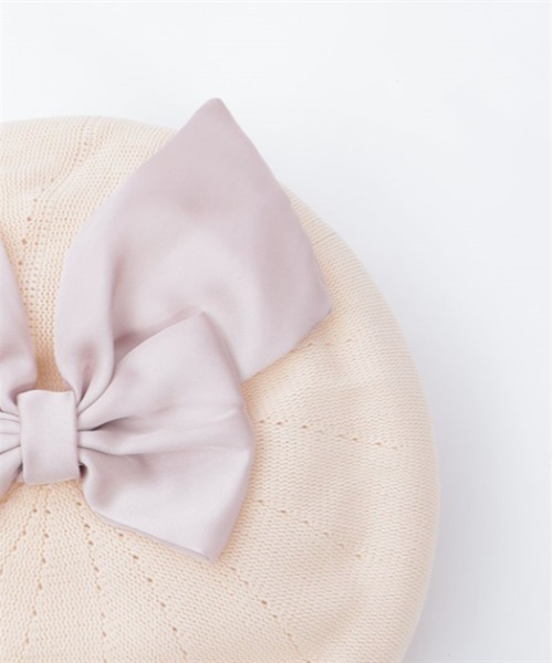 axes femme（アクシーズファム）の「リボンデザインサーモベレー（ハンチング/ベレー帽・レディース・ブラック/ベージュ/ホワイト・FREE）」の20枚目の写真