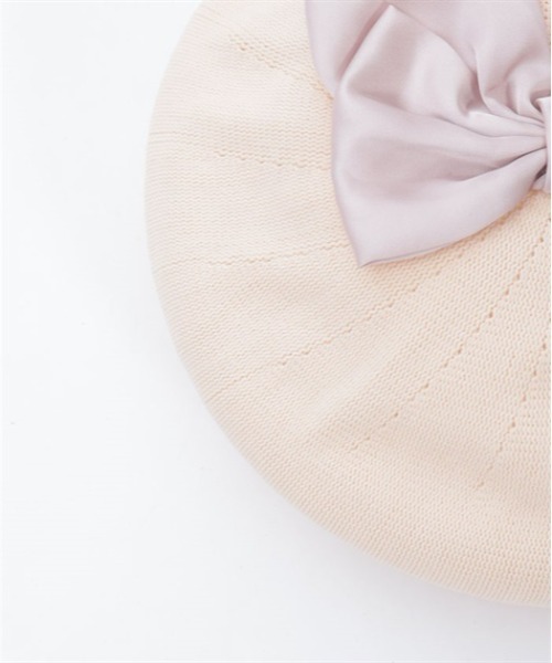 axes femme（アクシーズファム）の「リボンデザインサーモベレー（ハンチング/ベレー帽・レディース・ブラック/ベージュ/ホワイト・FREE）」の21枚目の写真