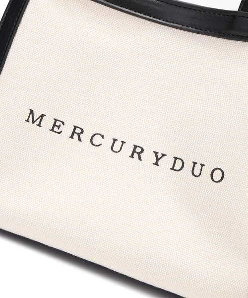 MERCURYDUO(マーキュリーデュオ)の「【MERCURYDUO/マーキュリーデュオ 】 軽量キャンバスロゴ 2wayトートバッグ(トートバッグ・レディース・ブラック×ホワイト/ホワイト×ブラック・FREE)」の19枚目の写真