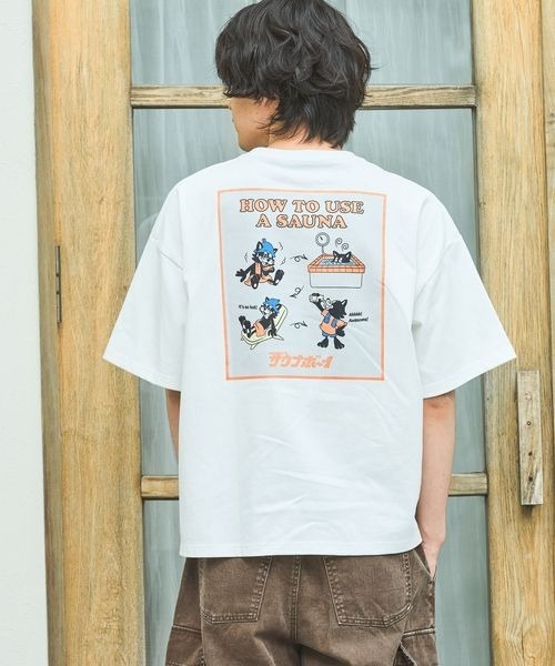 PAGEBOY（ページボーイ）の「【サウナボーイ×LIMMY CAT】サウナHOW TO Tシャツ《UNISEX》（Tシャツ/カットソー・レディース・オフホワイト/ブラック・MEDIUM/LARGE）」の19枚目の写真