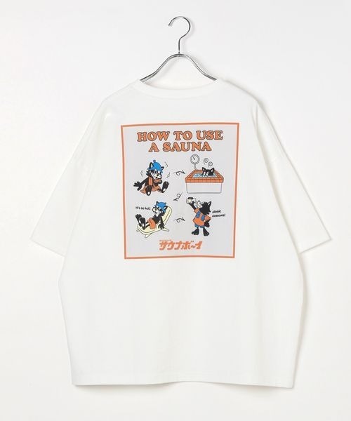 PAGEBOY（ページボーイ）の「【サウナボーイ×LIMMY CAT】サウナHOW TO Tシャツ《UNISEX》（Tシャツ/カットソー・レディース・オフホワイト/ブラック・MEDIUM/LARGE）」の7枚目の写真