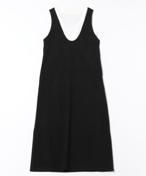 SUWDEE(スーディー)の「layered sleeveless long dress(ワンピース・レディース・ブラック/アイボリー/グレー・FREE)」の2枚目の写真