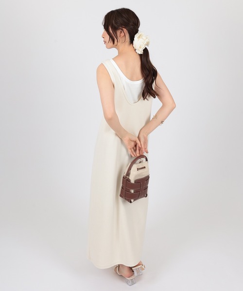 SUWDEE(スーディー)の「layered sleeveless long dress(ワンピース・レディース・ブラック/アイボリー/グレー・FREE)」の9枚目の写真