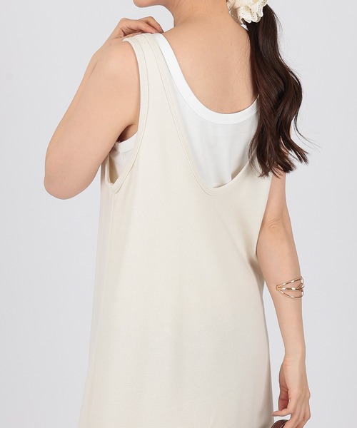 SUWDEE(スーディー)の「layered sleeveless long dress(ワンピース・レディース・ブラック/アイボリー/グレー・FREE)」の10枚目の写真