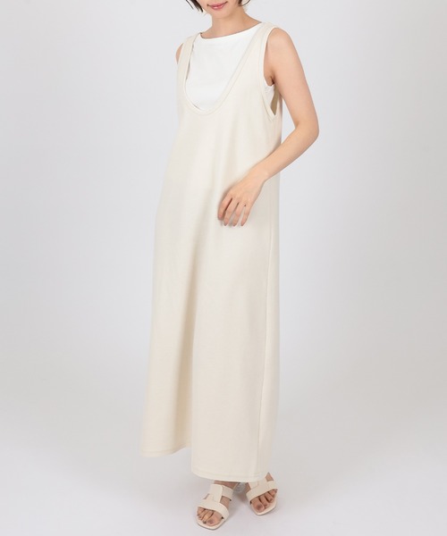 SUWDEE(スーディー)の「layered sleeveless long dress(ワンピース・レディース・ブラック/アイボリー/グレー・FREE)」の11枚目の写真