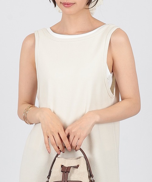 SUWDEE(スーディー)の「layered sleeveless long dress(ワンピース・レディース・ブラック/アイボリー/グレー・FREE)」の14枚目の写真