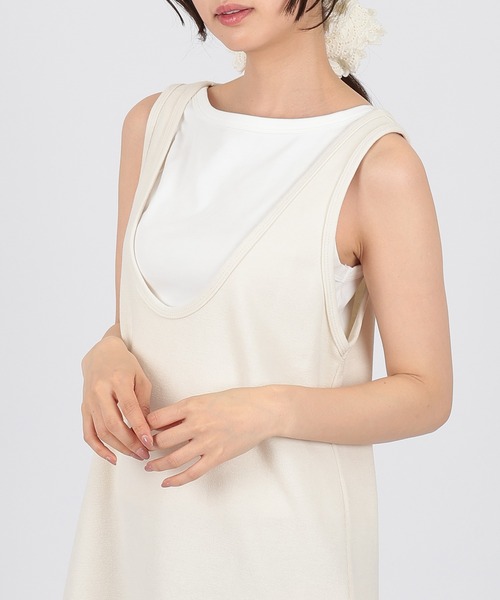 SUWDEE(スーディー)の「layered sleeveless long dress(ワンピース・レディース・ブラック/アイボリー/グレー・FREE)」の16枚目の写真