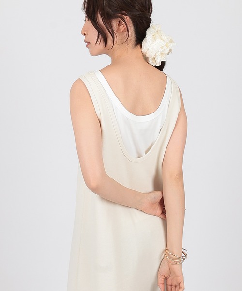 SUWDEE(スーディー)の「layered sleeveless long dress(ワンピース・レディース・ブラック/アイボリー/グレー・FREE)」の17枚目の写真