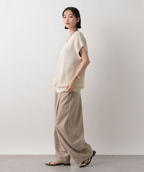 LOWRYS FARM（ローリーズファーム）の「2WAYカノコニットＳＳ　 492008（ニット/セーター・レディース・ブラック/アイボリー/グリーン系その他・FREE）」の10枚目の写真