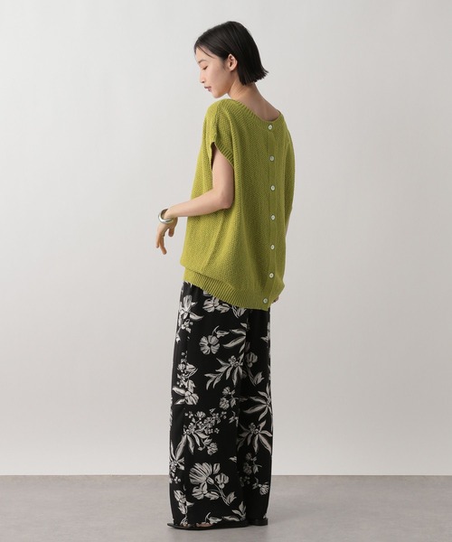 LOWRYS FARM（ローリーズファーム）の「2WAYカノコニットＳＳ　 492008（ニット/セーター・レディース・ブラック/アイボリー/グリーン系その他・FREE）」の5枚目の写真
