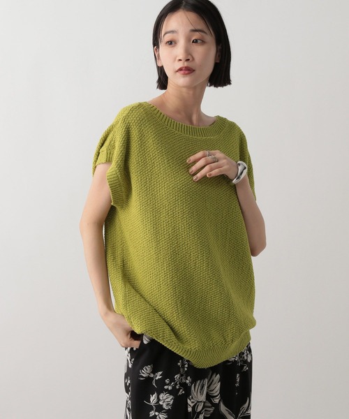 LOWRYS FARM（ローリーズファーム）の「2WAYカノコニットＳＳ　 492008（ニット/セーター・レディース・ブラック/アイボリー/グリーン系その他・FREE）」の13枚目の写真