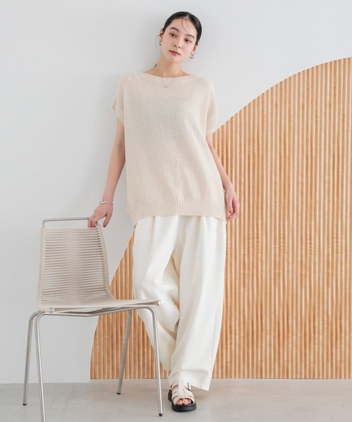 LOWRYS FARM（ローリーズファーム）の「2WAYカノコニットＳＳ　 492008（ニット/セーター・レディース・ブラック/アイボリー/グリーン系その他・FREE）」の18枚目の写真