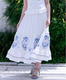 axes femme（アクシーズファム）の「彼岸花柄プリーツスカート