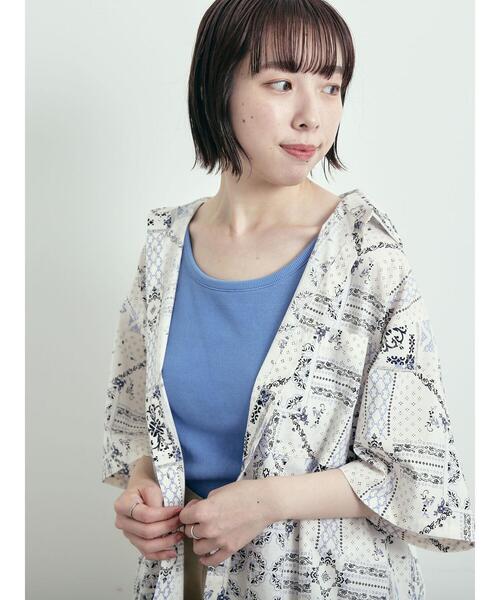 SM2(エスエムツー)の「ピグメント加工カップ付タンクトップ(Tシャツ/カットソー・レディース・クリーム/ブルー/レッド/ブラウン・F)」の19枚目の写真