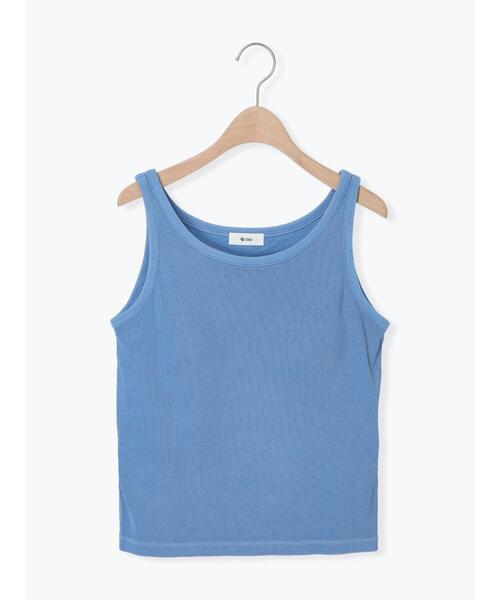 SM2(エスエムツー)の「ピグメント加工カップ付タンクトップ(Tシャツ/カットソー・レディース・クリーム/ブルー/レッド/ブラウン・F)」の8枚目の写真