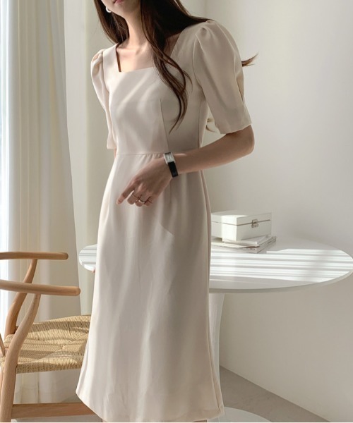 FREE STYLISTS（フリー スタイリスト）の「YUGA_YGMC　Square neck puff sleeve dress（ワンピース・レディース・ブラック・M/L）」の9枚目の写真