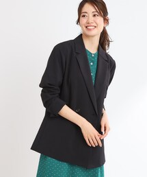 Reflect（リフレクト）の「【マシンウォッシュ可／セットアップ可／通勤におすすめ】ドライタッチダブルジャケット（テーラードジャケット）」