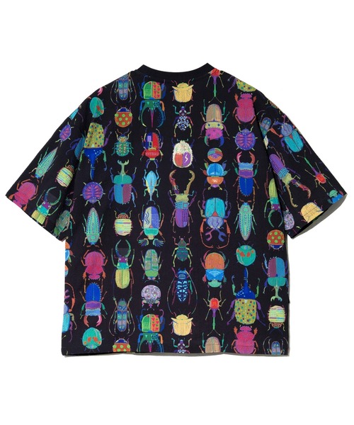 go slow caravan(ゴースローキャラバン)の「ストレッチサッカー 総柄プリント 半袖TEE(Tシャツ/カットソー・メンズ・ブラック/ネイビー/チャコールグレー・SMALL/MEDIUM/LARGE/X-LARGE)」の10枚目の写真