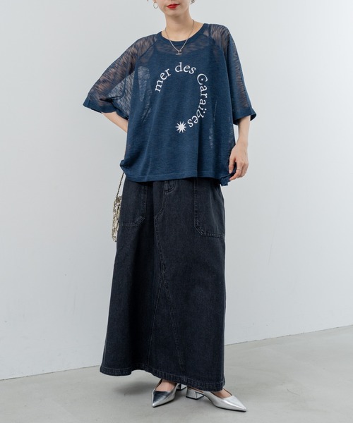 refinedworks(リファインドワークス)の「【refinedworks】美シルエット で魅せる デニムスカート(スカート・レディース・インディゴブルー/ブラック・FREE)」の12枚目の写真