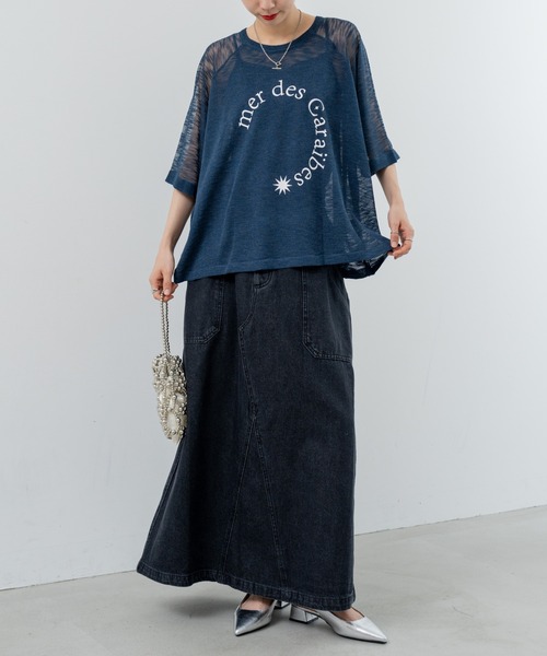 refinedworks(リファインドワークス)の「【refinedworks】美シルエット で魅せる デニムスカート(スカート・レディース・インディゴブルー/ブラック・FREE)」の13枚目の写真