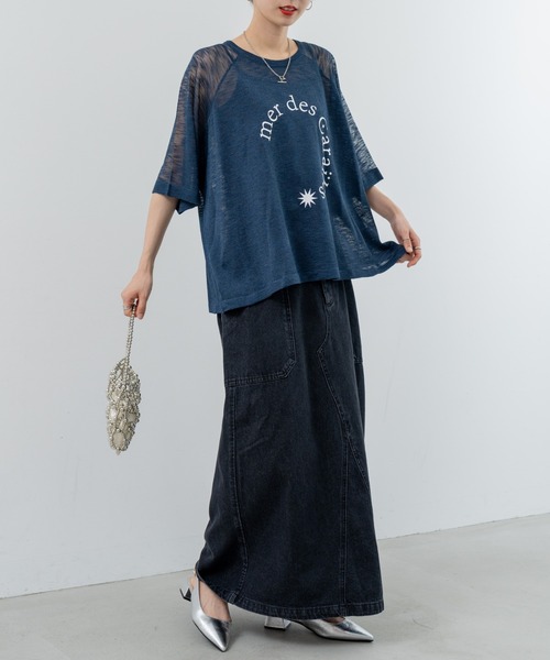 refinedworks(リファインドワークス)の「【refinedworks】美シルエット で魅せる デニムスカート(スカート・レディース・インディゴブルー/ブラック・FREE)」の14枚目の写真