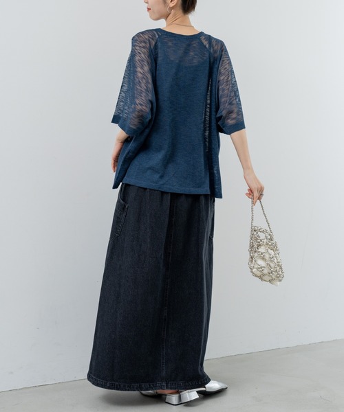 refinedworks(リファインドワークス)の「【refinedworks】美シルエット で魅せる デニムスカート(スカート・レディース・インディゴブルー/ブラック・FREE)」の15枚目の写真