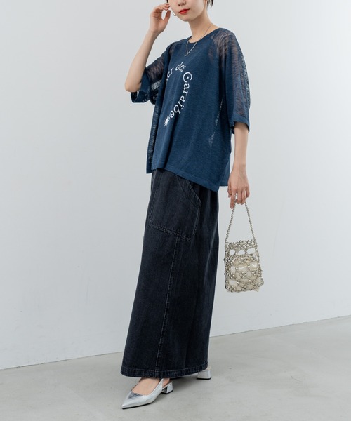 refinedworks(リファインドワークス)の「【refinedworks】美シルエット で魅せる デニムスカート(スカート・レディース・インディゴブルー/ブラック・FREE)」の16枚目の写真