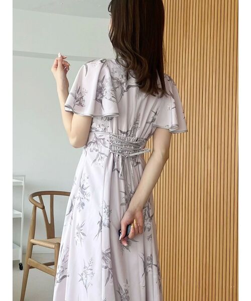 パイピングフラワー花柄ワンピース（ワンピース）｜MERCURYDUO