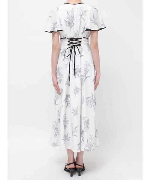 MERCURYDUO 新作 パイピングフラワー花柄ワンピース MERCURYDUO ワンピース パイピングフラワー花柄ワンピース