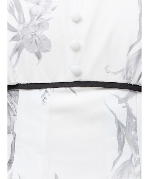 MERCURYDUO 新作 パイピングフラワー花柄ワンピース MERCURYDUO ワンピース パイピングフラワー花柄ワンピース : ZOZOTOWN