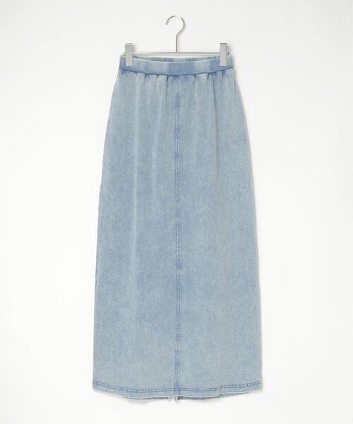 VENCEEXCHANGE（ヴァンスエクスチェンジ）の「カットデニムナロースカート（デニムスカート・レディース・ネイビー/ブラック・FREE）」の2枚目の写真