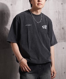 硫化染め カットオフアップリケ Tシャツ / Sulfur-dyed cut-off applique T-shirt