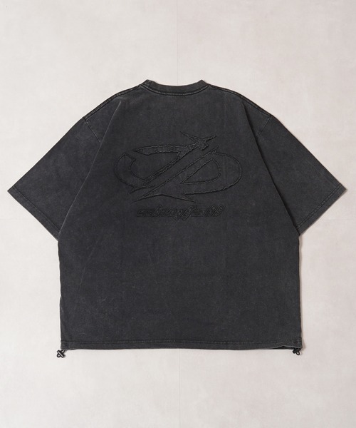 1111clothing(ワンフォークロージング)の「硫化染め カットオフアップリケ Tシャツ / Sulfur-dyed cut-off applique T-shirt(Tシャツ/カットソー・メンズ・カーキ/ブラック・M/L/XL)」の5枚目の写真