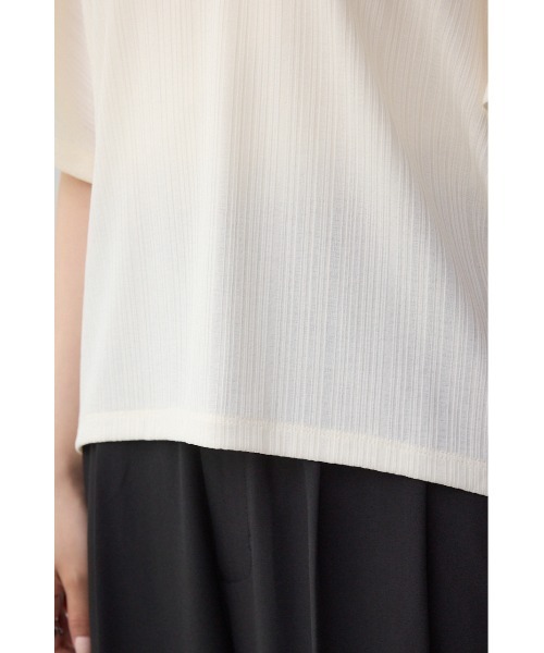 AZUL by moussy(アズールバイマウジー)の「アイレットカットトップス(Tシャツ/カットソー・レディース・アイボリー/ブラック/ライトイエロー/チャコールグレー/ダークブルー・FREE)」の14枚目の写真