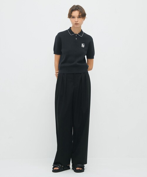 トゥモローランド　キャバン　CABaNシアー　ポロニット黒　美品です。 トゥモローランド キャバン CABaNシアー ポロニット黒 美品です