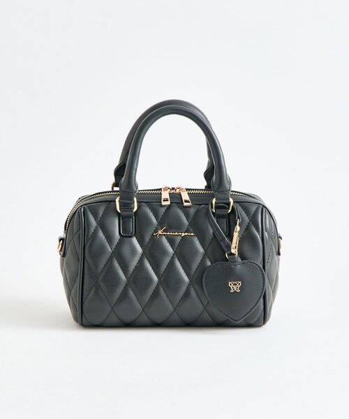 美品　OLIVE des OLIVE　ボストンバッグ OLIVE des ショルダーバッグ バッグ リボンチャーム付き配色