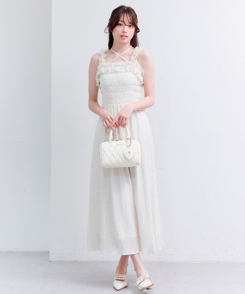 OLIVE des OLIVE（オリーブデオリーブ）の「Aimerianejoieキルティングミニボストン（ボストンバッグ・レディース・ベージュ/ピンク/ライトグレー/アイボリー/ブラック・FREE）」の12枚目の写真