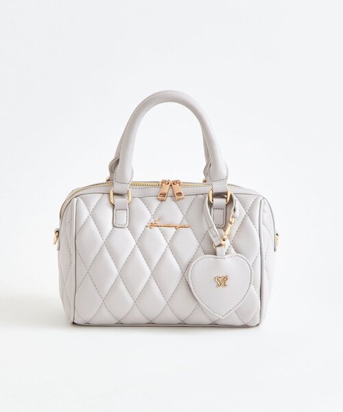 OLIVE des OLIVE（オリーブデオリーブ）の「Aimerianejoieキルティングミニボストン（ボストンバッグ・レディース・ベージュ/ピンク/ライトグレー/アイボリー/ブラック・FREE）」の14枚目の写真