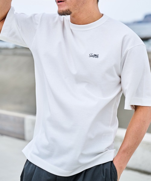 Bonjour Sagan（ボンジュールサガン）の「【SUNNY SMITH】バックサークルロゴプリントTシャツ（Tシャツ/カットソー・メンズ・スミクロ/ホワイト・LARGE/MEDIUM）」の6枚目の写真